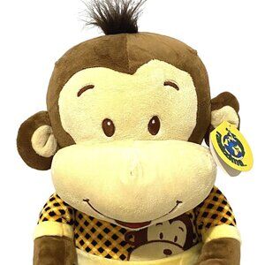 Ranizzima Plush Monkey 23" Happy Smiling Face Yellow Brown